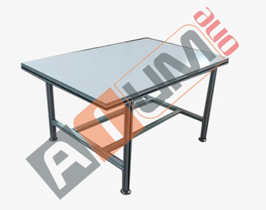 میزکار-ساده با پروفیل شیاردار مهندسی- alumone.ir